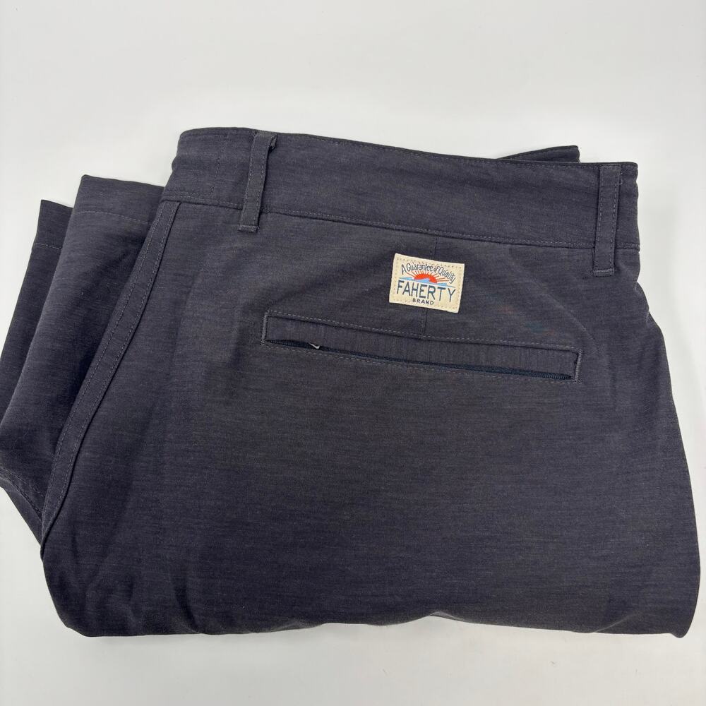 Faherty Mens Sz36x7 Dark Gray Drawstrings All Day Shorts